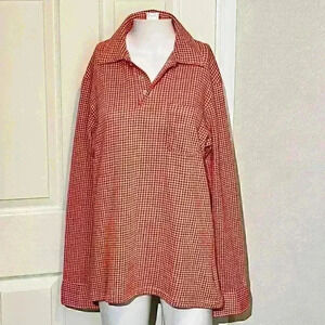Vintage 70s Wrangler Shirt Large Womens Red Gingham Western Button Up Pocket